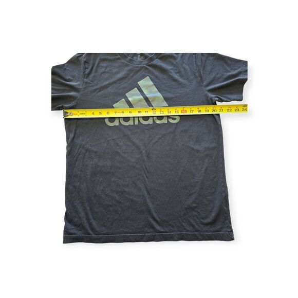 ADIDAS ESSENTIALS Camouflage LOGO cotton TEE SHIRT BLACK Mens M - Picture 3 of 6